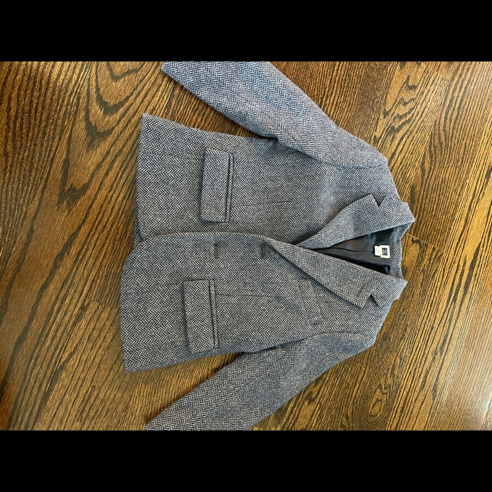 Janie and Jack blue herringbone blazer
